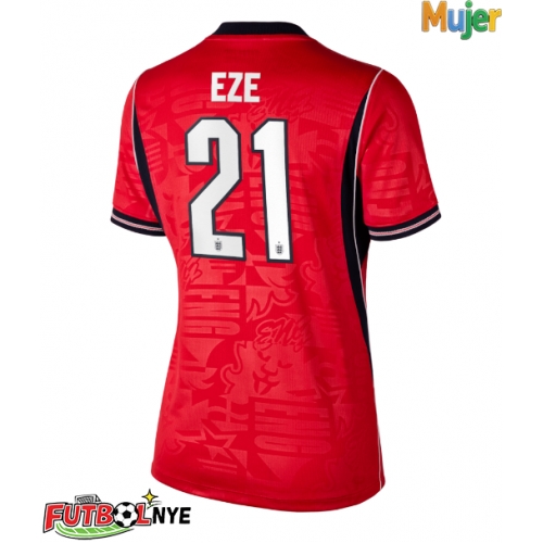 Camiseta Inglaterra Eberechi Eze #21 Visitante Equipación para mujer Mundial 2026 manga corta